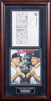 Authentic Original Storyboard for the Movie "61" Framed to 16.5x32 Collage Signed by Director Billy Crystal and Story Illustrator Chris Buchinsky (JSA)
